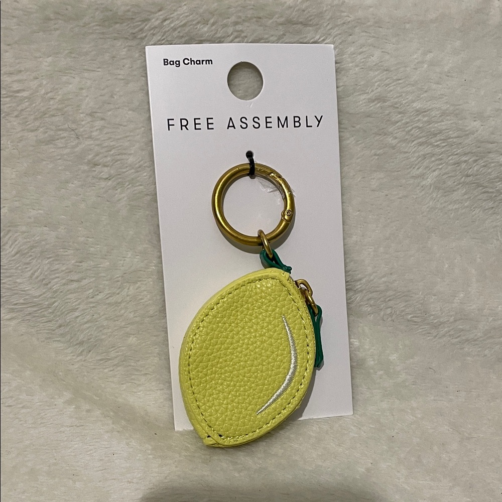 Lemon-Shaped zipper Keychain Bag Charm